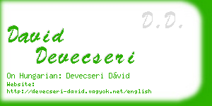 david devecseri business card
