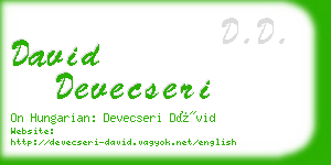 david devecseri business card